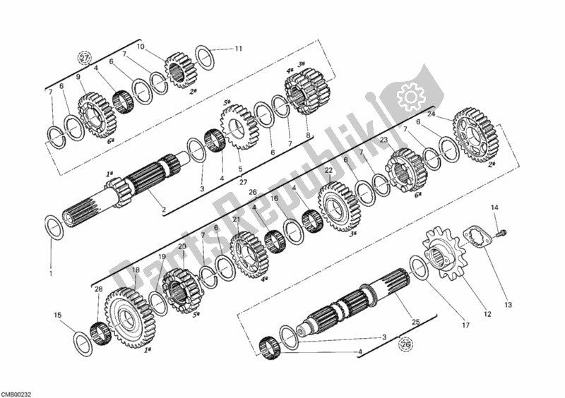 Tutte le parti per il Riduttore del Ducati Monster 696 USA 2012